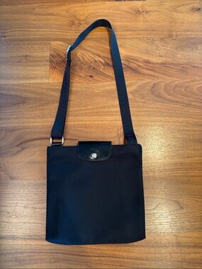 Black Longchamp Shoulder Bag - Classic Nylon Design
